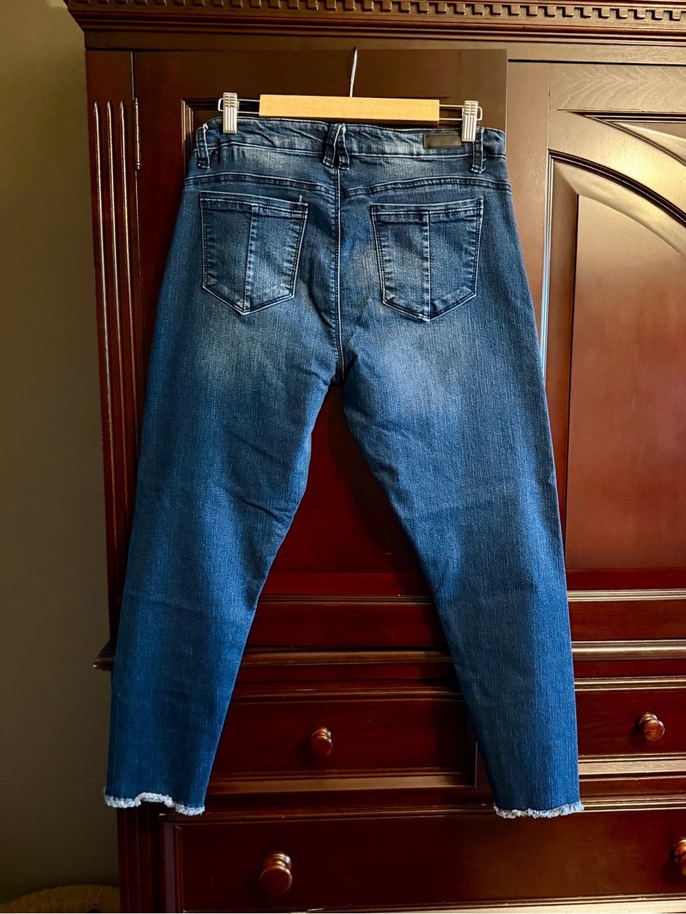 Angels Dark Blue Cropped Ankle Jeans